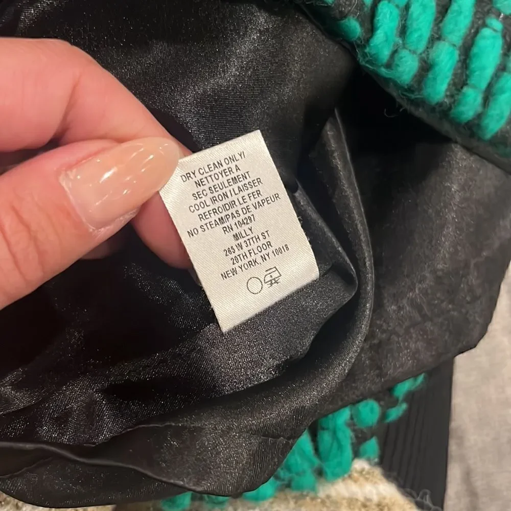 MILLY of New York Plaid Woven Yarn Skirt